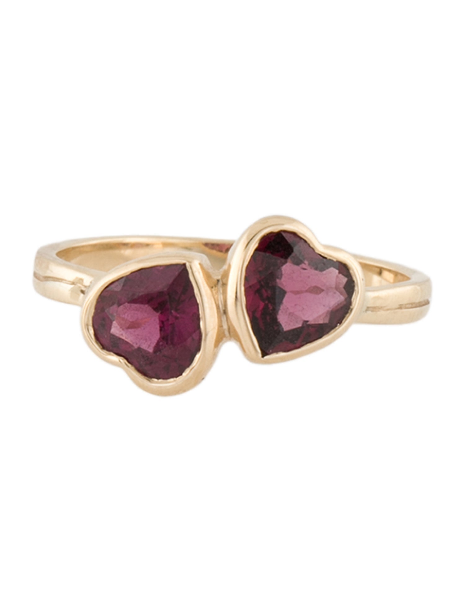 Ring 14K 1.98ctw Rhodolite Heart Cocktail Ring